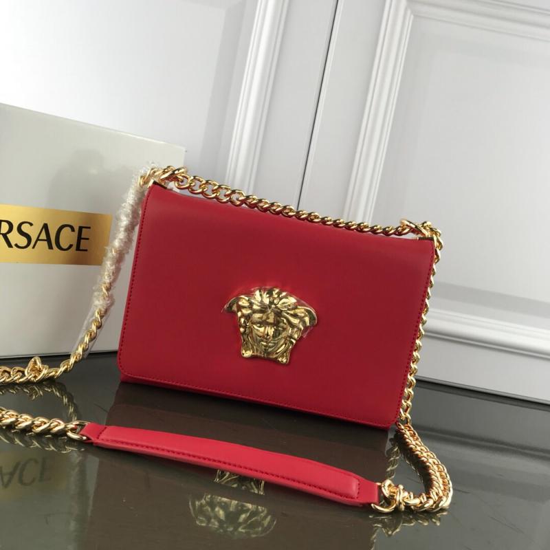 Versace Clutches DBFG170 full leather plain red
